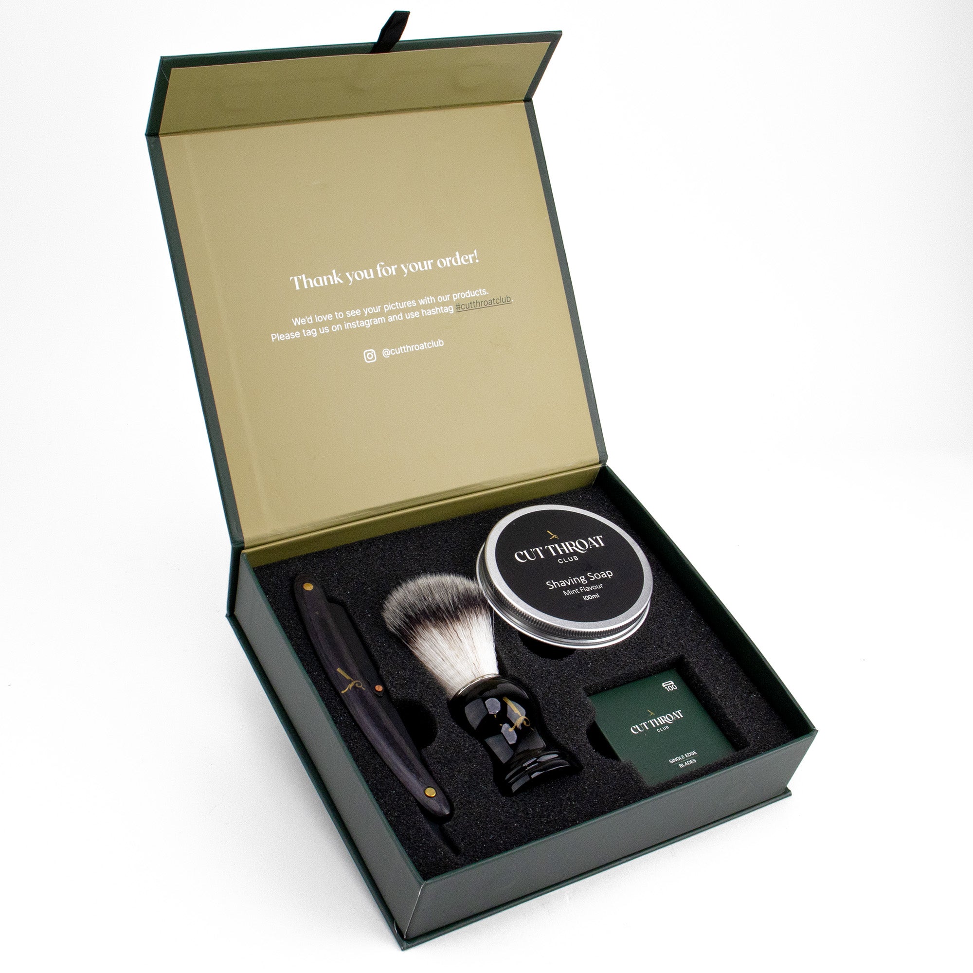 Beginners Straight Razor Kit Inc Razor, Brush, Soap & Blades