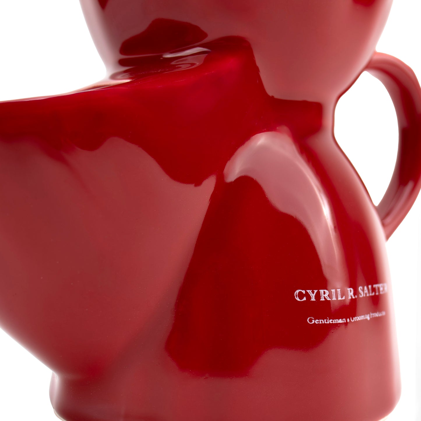 Cyril R. Salter Red Traditional Shaving Scuttle